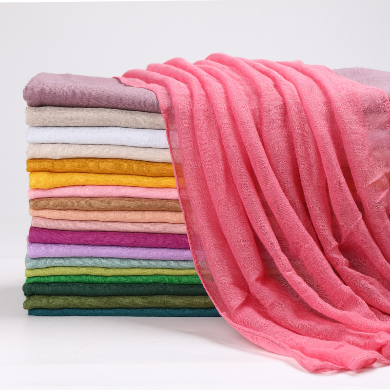 Foulard en coton solide pour femmes, châles et enveloppes Pashmina d'été, Long et doux, Foulard musulman, Hijab, étoles, foulards de tête, 2023
