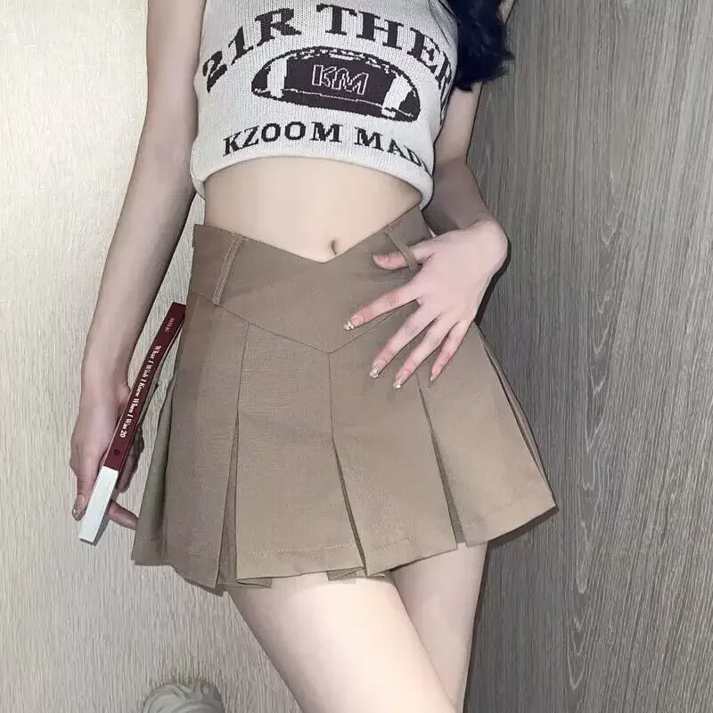 Jupes nouveau Style mode été Sexy rétro taille en V tenues décontractées dames Streetwear femmes filles femmes Mini jupes courtes plissées