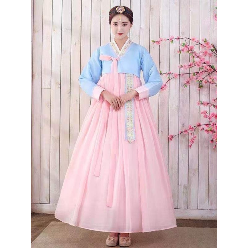 Robe Hanbok coréenne pour femmes, Costume de danse traditionnel ancien, vêtements asiatiques, vêtements de danseuse de mariage coréenne