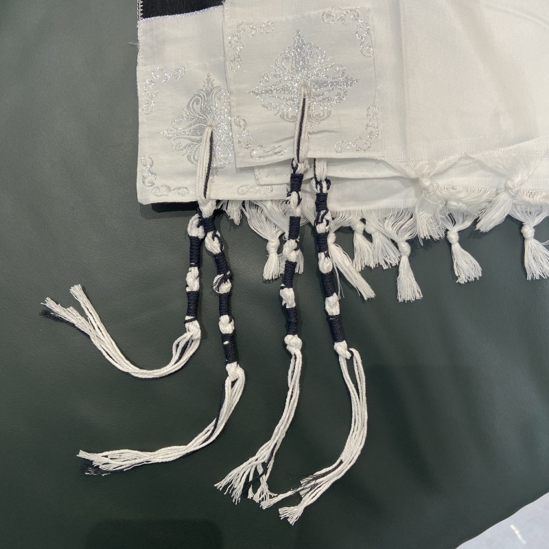 Vêtement à franges torsadé et noué, châle de prière religieux, rêves tzitzit, fait aux quatre coins