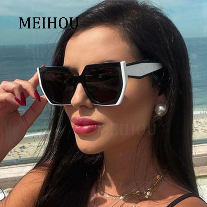 Lunettes de soleil œil de chat élégantes pour femmes, nuances dégradées féminines, lunettes de soleil noires et blanches, style vintage, mode, nouveau