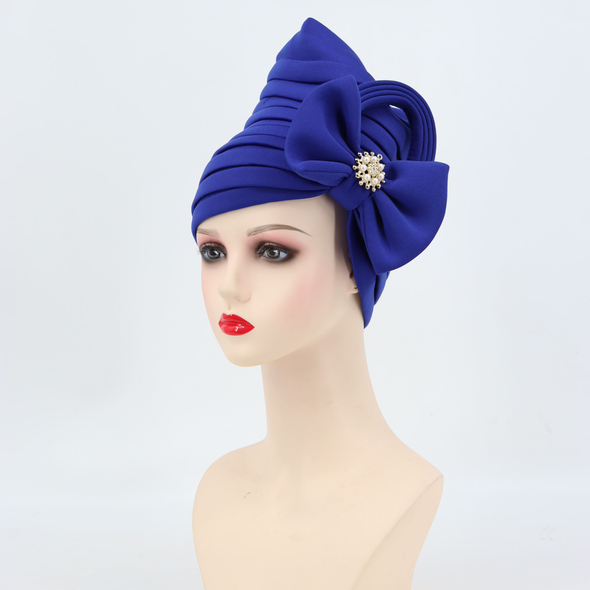 Cravate de sauna africaine multicouche pour femmes, turban en diamant, casquettes nigwin, Gele de mariage, écharpe de sauna musulmane, bonnet féminin, couvre-chef