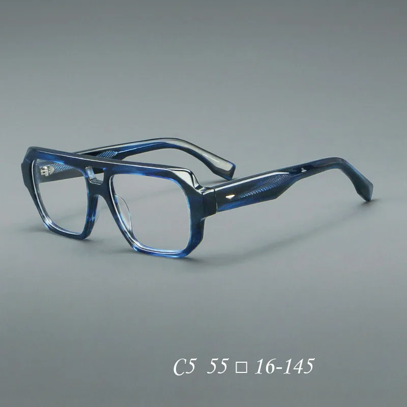 Monture de lunettes en acétate à Double pont, monture de lunettes carrée rétro pour hommes et femmes, marque de luxe, Design de mode féminine
