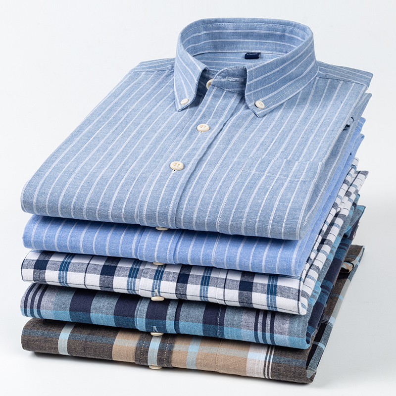 Chemises en lin et coton à manches longues pour hommes, style coréen, coupe ajustée, décontractées, unies, avec poche unique, chemise blanche de créateur