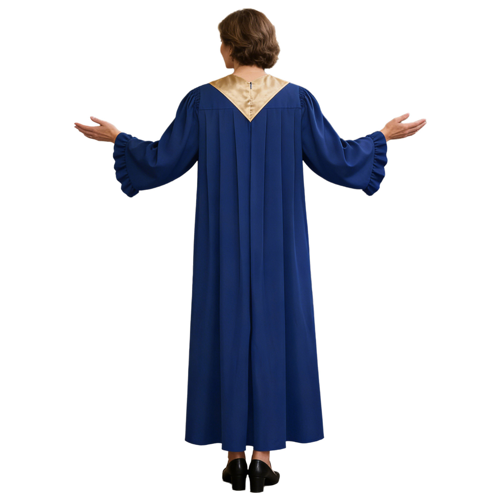 Robe de culte liturgique pour chœur d'église féminin, robe de danse de louange chrétienne, tenue de pasteur/prêtre pour performance d'Halloween