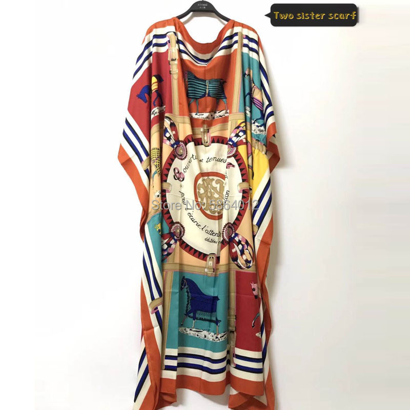 Afrique mode blogueur recommande populaire imprimé soie caftan Maxi robes ample été plage bohème caftan longue robe pour dame