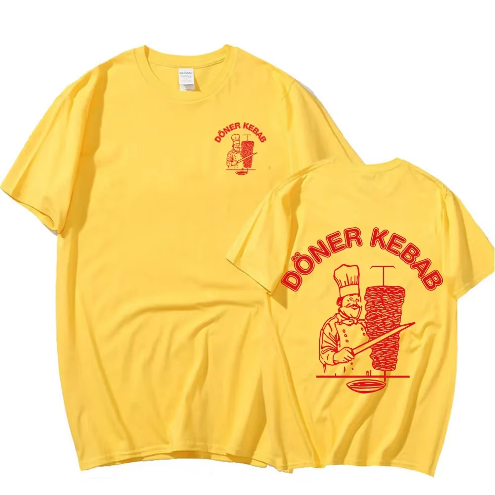 T-Shirts sportifs d'été Doner Kebab imprimé pur femme vêtements à manches courtes hauts drôle femmes t-shirt Vintage haut unisexe T-Shirts