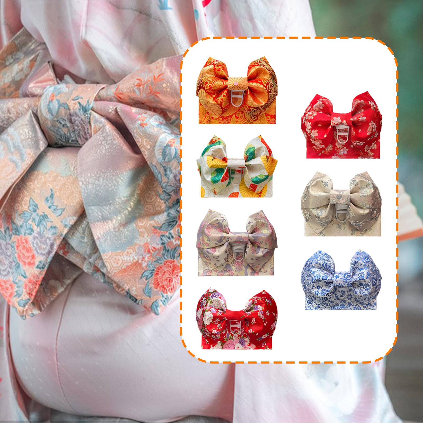 Ceinture Obi japonaise pour femme élégante, accessoires vestimentaires, ceinture large pour robe, cosplay, performance scénique