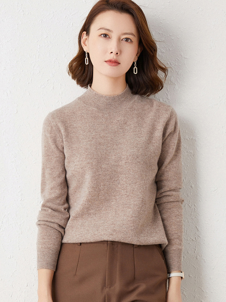 Pull en tricot à manches longues pour femme, chemise inférieure, Slim, col roulé, chemisier doux, nouvelle collection automne hiver 2026