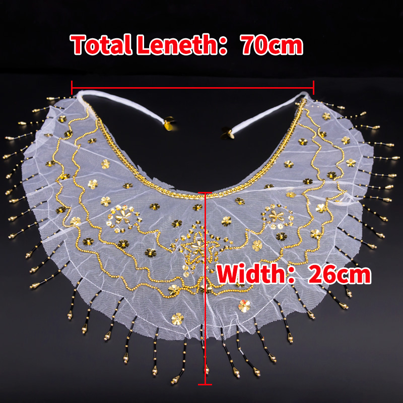 Voile facial de danse du ventre pour femmes, accessoires de costume de danse indienne, masque de mascarade Tribal à paillettes, écharpe enveloppante, masque à pompon
