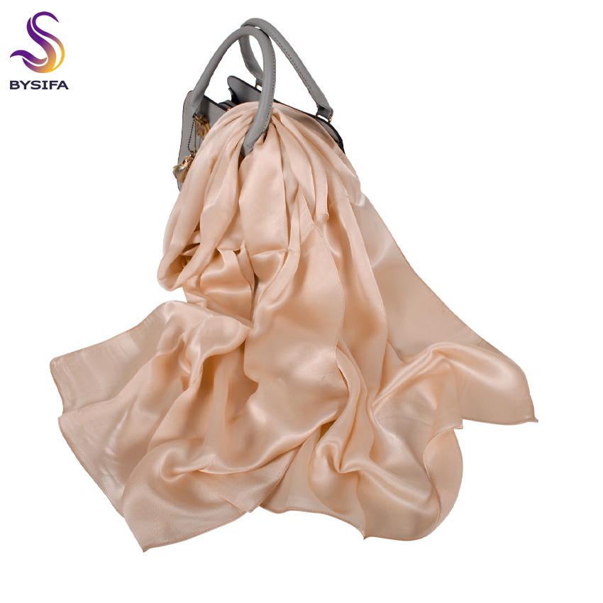 [BYSIFA] foulard en soie verte Pure châle femmes mode luxe Georgette soie longues foulards dames marque foulard Cape180 * 70 cm