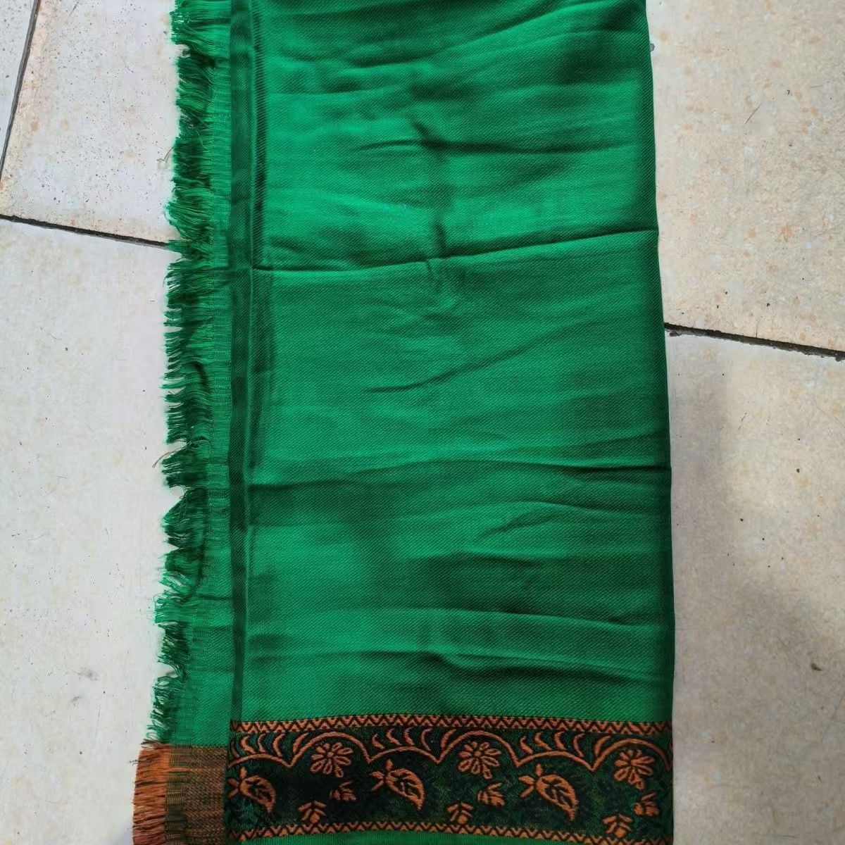 Foulard vert musulman pour hommes, foulard traditionnel en coton doux, couvre-chef de prière islamique Eid, bandeau respirant