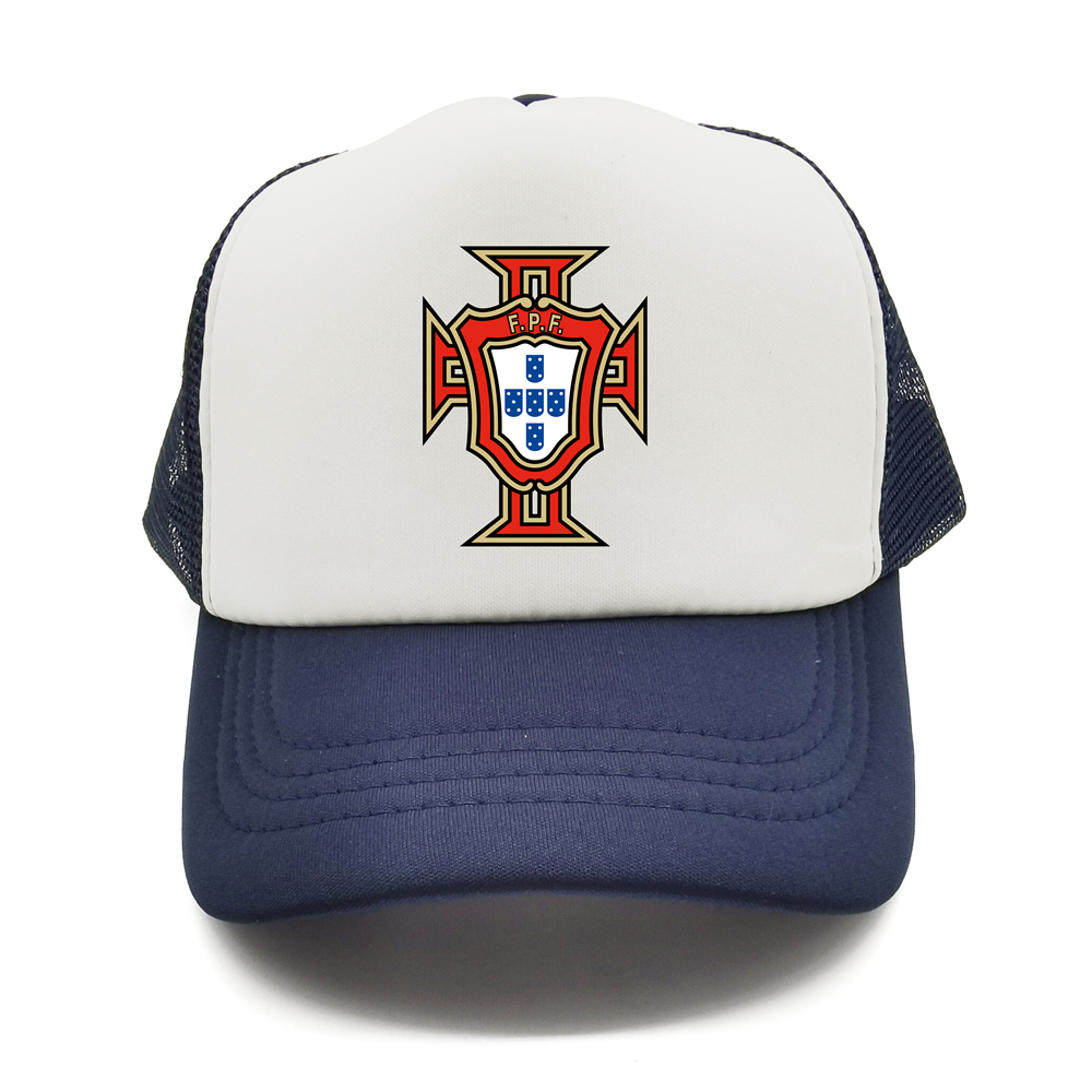 Casquettes de camionneur du Portugal pour hommes, chapeau de baseball, filet en maille unisexe, chapeaux de footballeur nationaux, cool, été