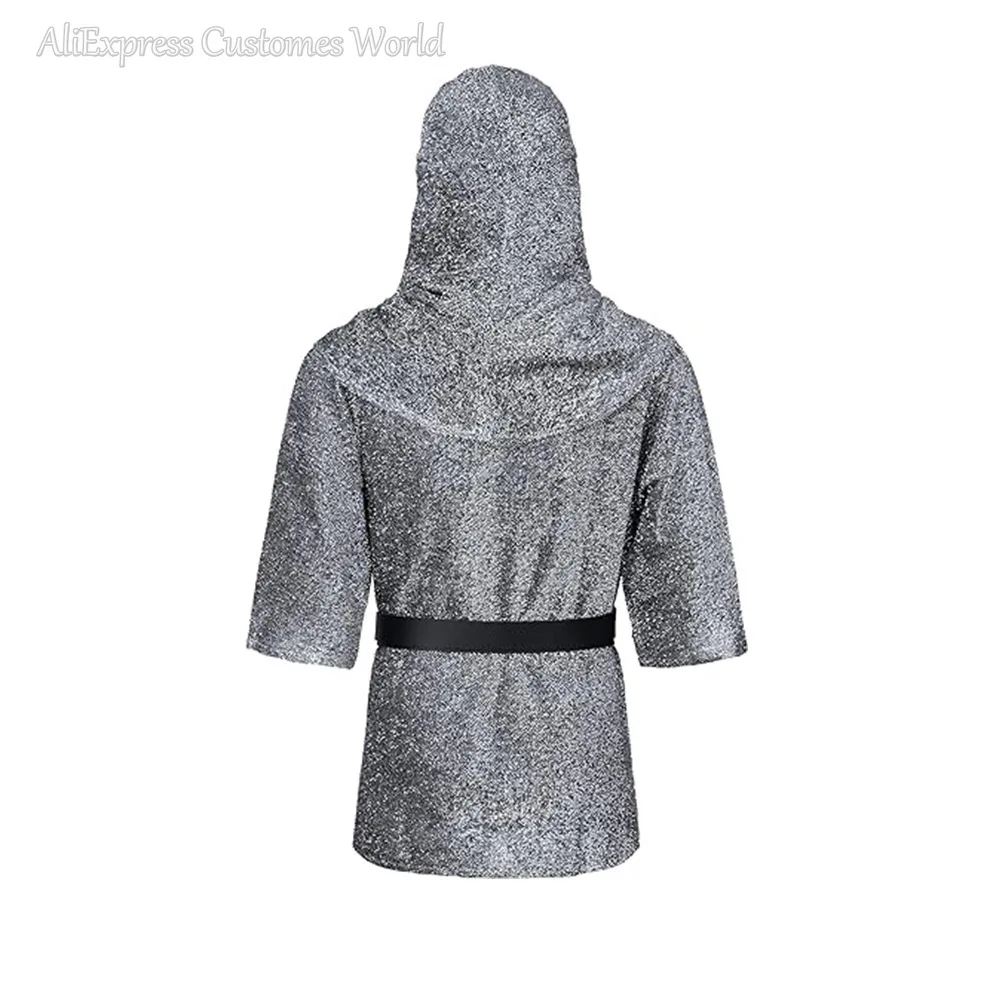 Costume de Cosplay de oral alier Noble Médiéval pour Hommes, Tenues de Renaissance, Armure, Tunique, Capot, Ceinture, Invite, Coif