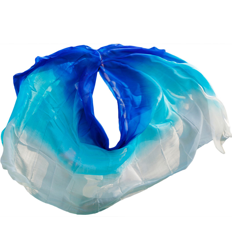 Voile de brevdu Ventre en Soie pour Femme, Écharpe Sexy, 100% Authentique, Blanc + 430 + Bleu Royal, Qualité