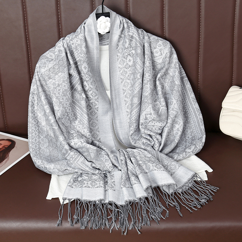 Nouveau hiver écharpe femmes garder au chaud cachemire foulards décontracté concepteur Pashmina foulard gland châle Hijab Wrap