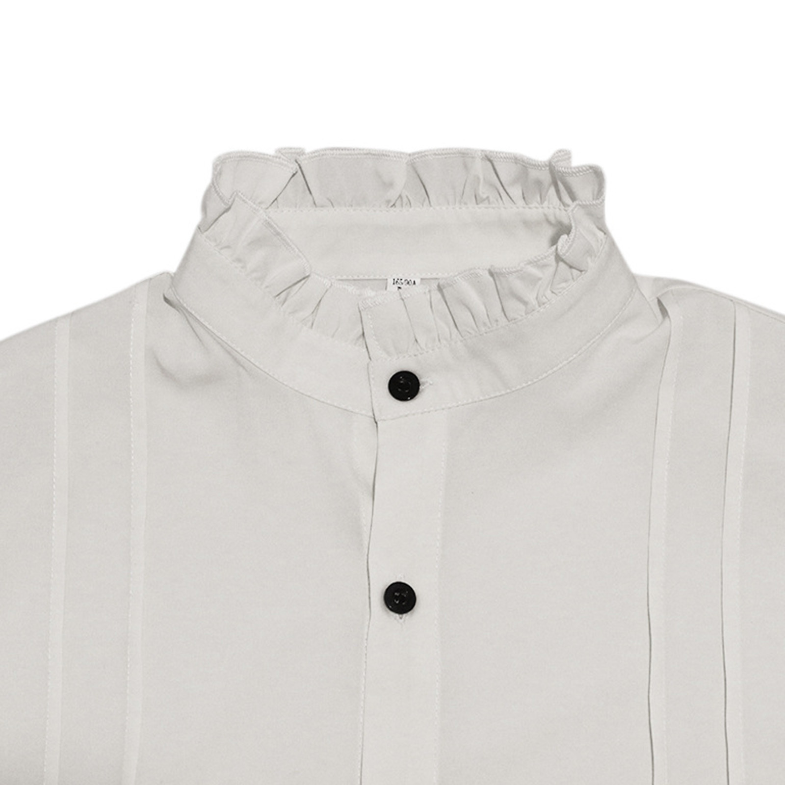 Chemises et chemisiers gothiques pour hommes, Costume médiéval rétro victorien, Vintage, volants, col montant, manches bouffantes, vêtements pour hommes