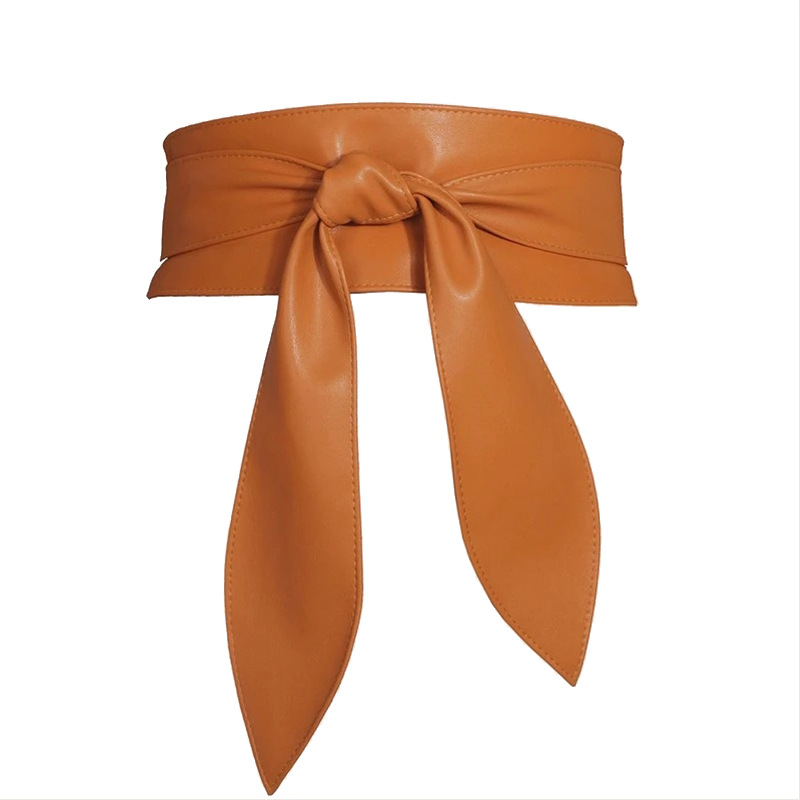 Ceinture large pour femmes, élégante, ornée d'un nœud, ceinture de taille polyvalente, ceinture corset tendance pour décorer les robes de femmes.