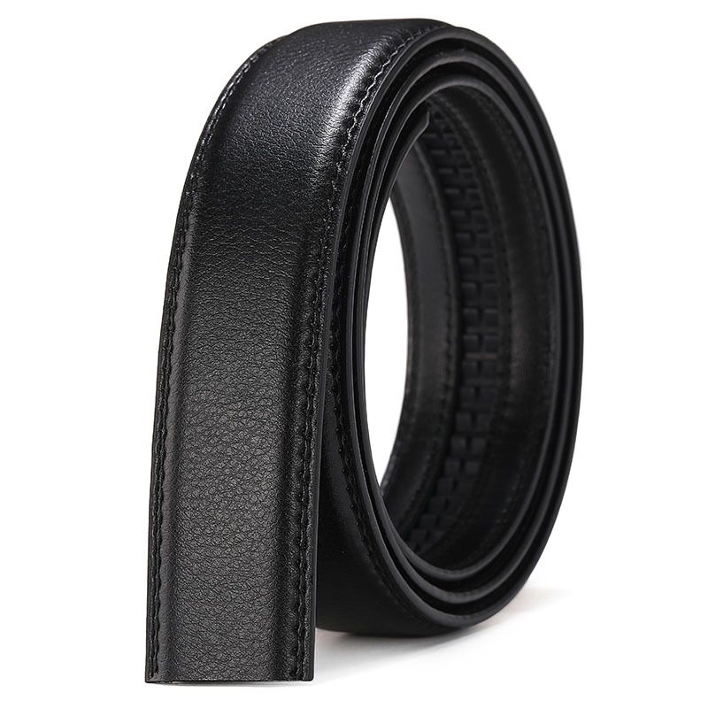 Ceinture pour homme de 3,4 cm de large, avec boucle automatique, corps de ceinture sans tête de boucle, style business décontracté, peut être coupée, ceinture de rechange