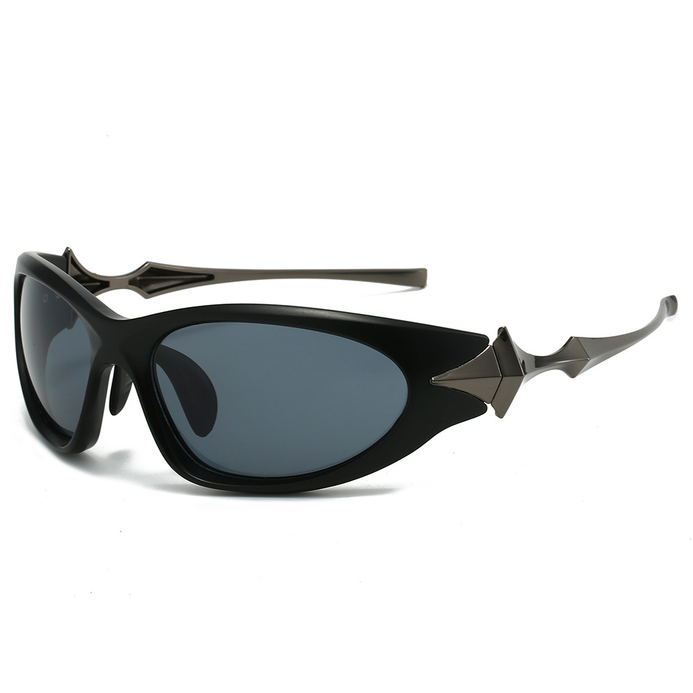Lunettes de soleil pour hommes, nouvelle mode, style pilote miroir, punk vintage, monture en alliage, branches étoilées, Y2K, lunettes de soleil sexy pour femmes, hip-hop, protection UV400 pour la conduite