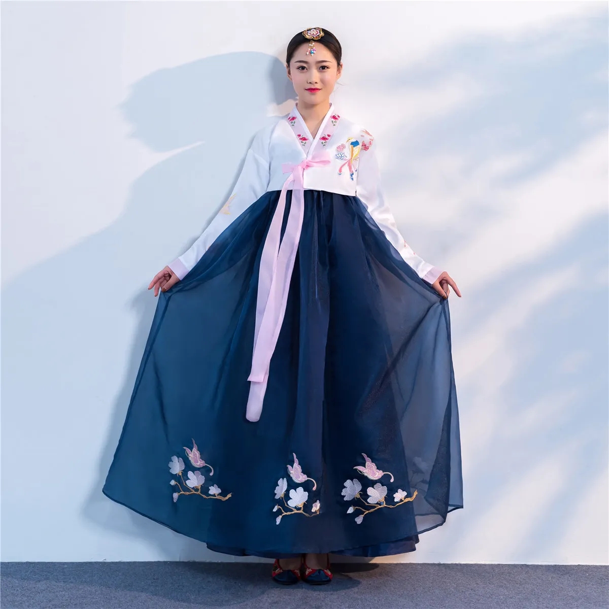 Costume Hanbok Traditionnel pour Femme, Vêtements de Spectacle de brevCoréenne, Scène Nationale Améliorée, Nouvelle Collection
