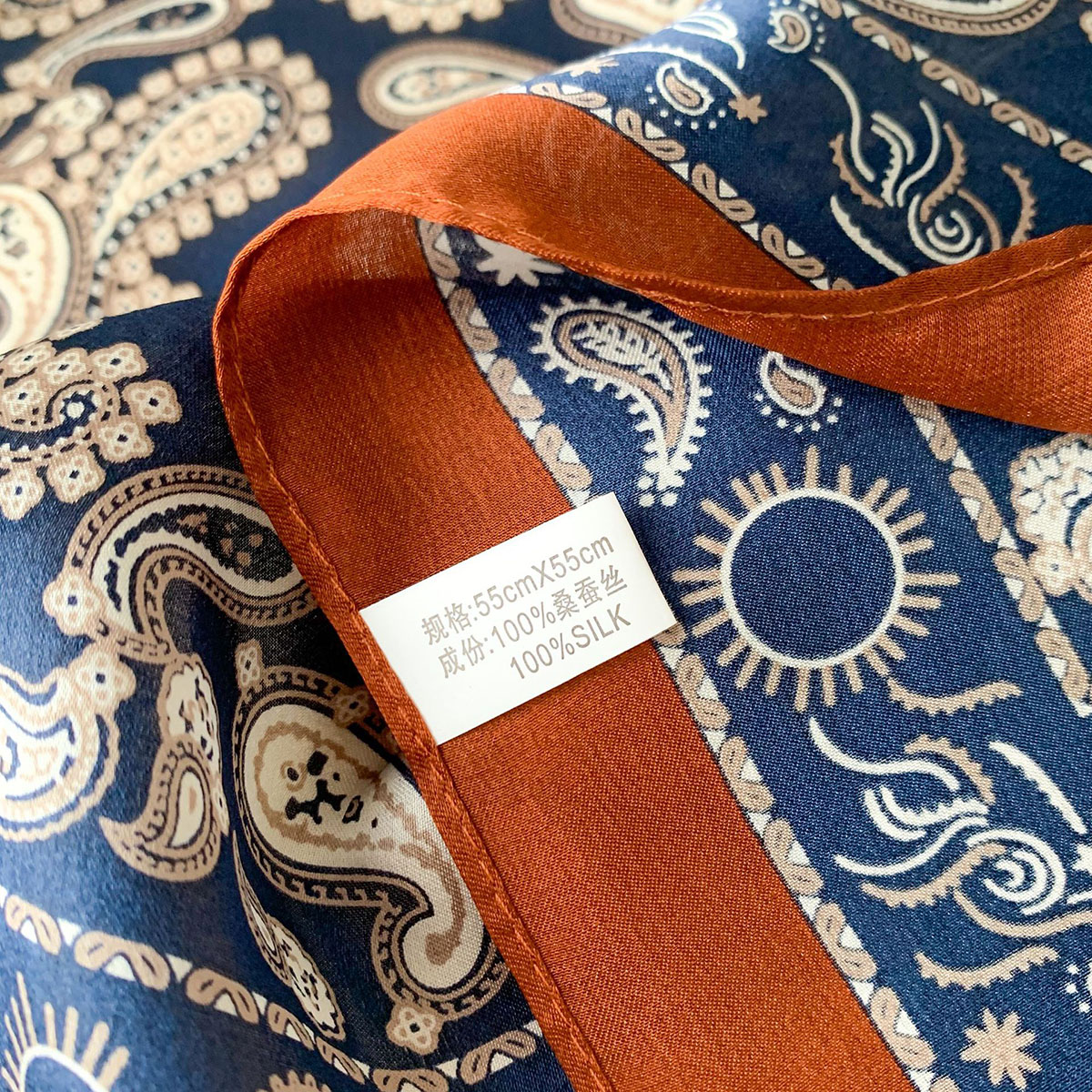 Nouveau Foulard Carré 100% Soie Véritable Imprimé Paisley pour Femme, Châle, Bandana, Bandeau, Hijab, Pashmina, Poncho