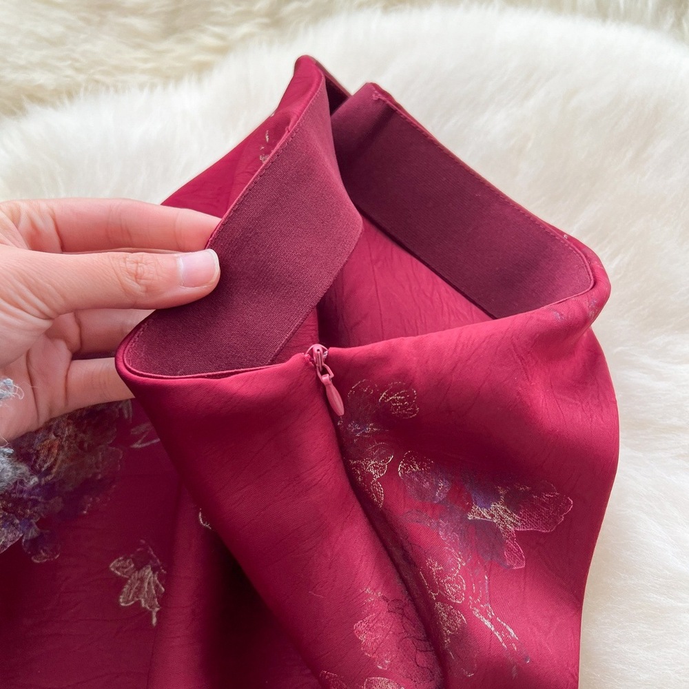 Jupes longues en satin à fleurs élégantes pour femmes, taille haute, mode printemps-été 2026, style moulante, coupe A, Faldas