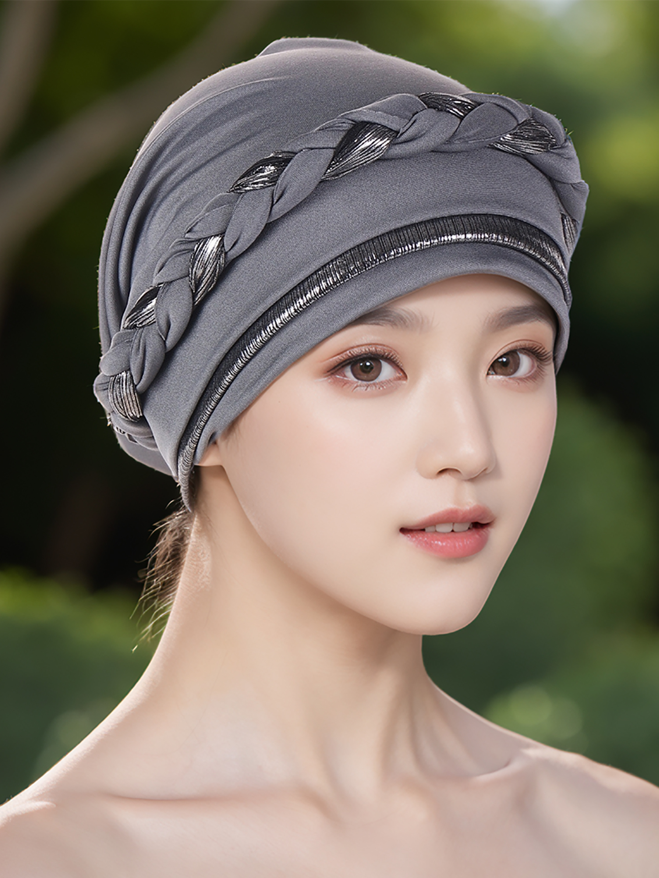 Casquettes Hijab musulmanes tressées pour femmes, bloc de couleur, tête enveloppante, Ramadan, doux et élastique, mode dames, Turban