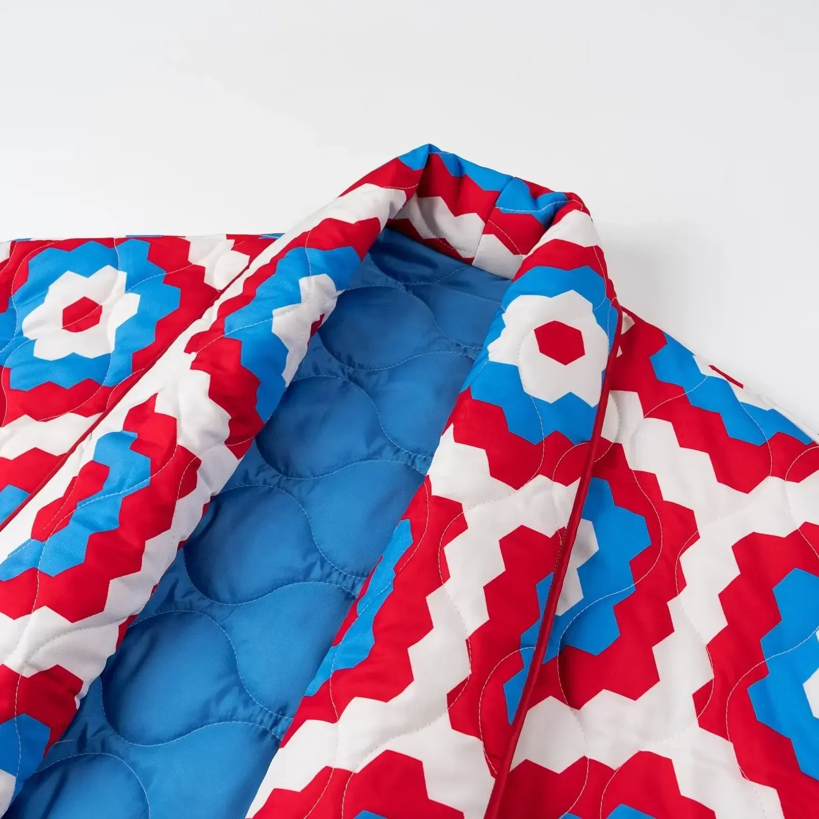 Veste en coton chaud matelassé à manches longues pour femmes, cardigan chic pour dames, combinaison de kimono imprimé à la mode, 2025
