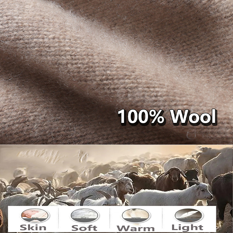Écharpe tricotée en laine Pure 100%, écharpe élégante pour femme, faux col en cachemire doux et chaud, bandeau chauffant pour l'hiver
