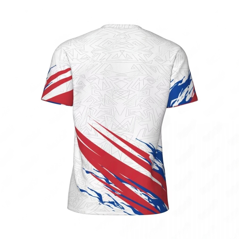 Mode corée du sud drapeau Football T-shirts pour hommes tendance été emblème National 3D imprimé T-shirts en vrac respirant sport T-shirts