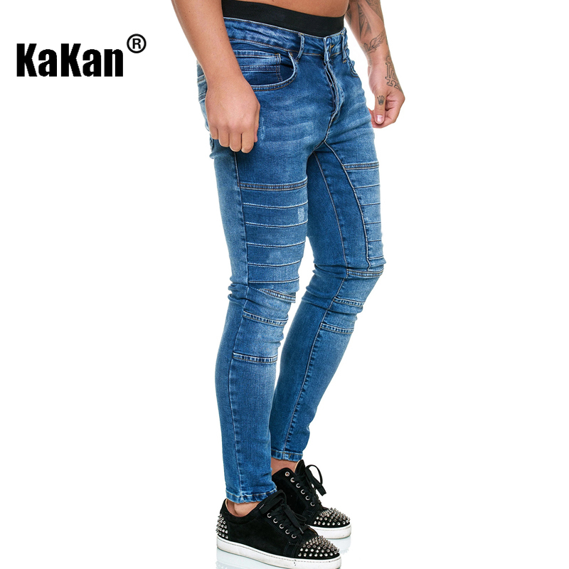 Kakan - Nouveaux jeans de moto à petites jambes pour hommes, jeans serrés Y2k, jeans de marque pour hommes