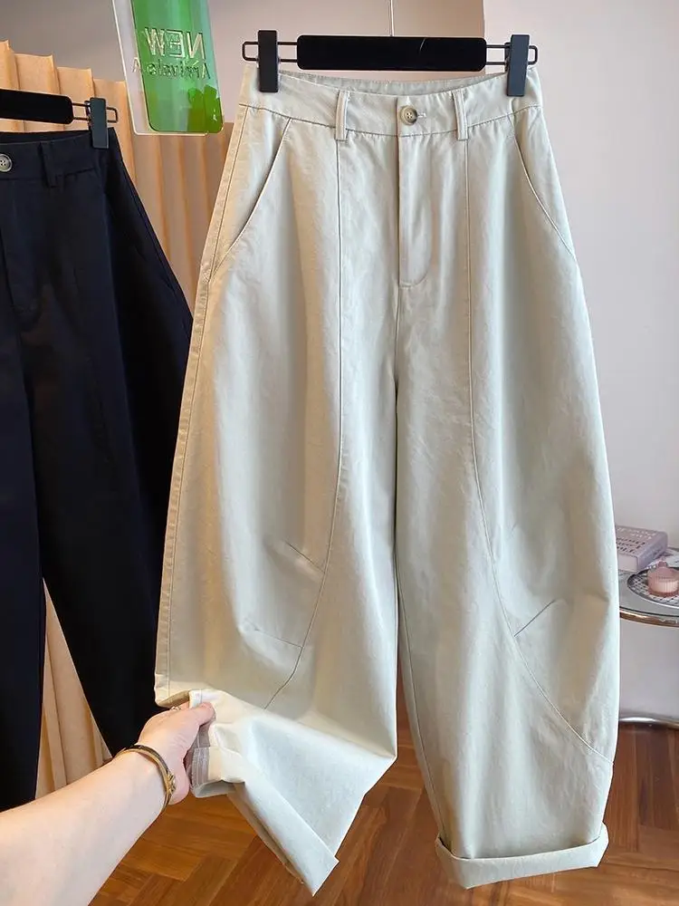 2025 nouvelles femmes pantalons décontractés amples taille haute jambes larges pantalon mode coréenne polyvalent femme costume pantalon droit