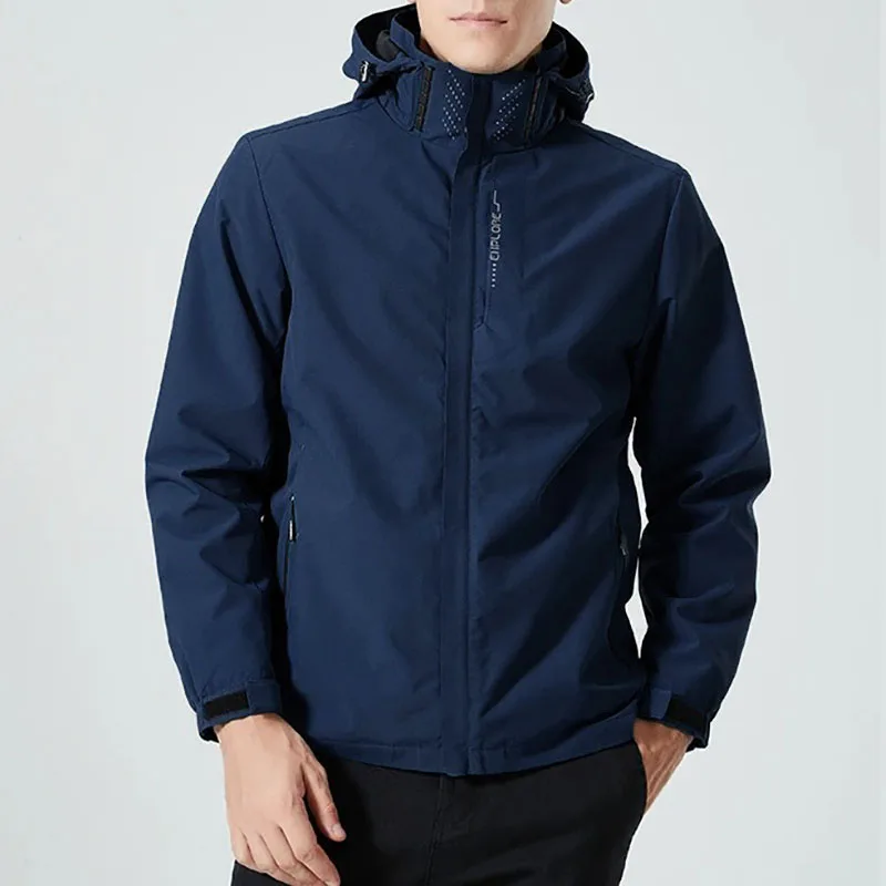 Veste d'extérieur à capuche pour hommes, coupe-vent imperméable, pour escalade, randonnée, poinçonnage, vêtements masculins, offre spéciale, automne et printemps