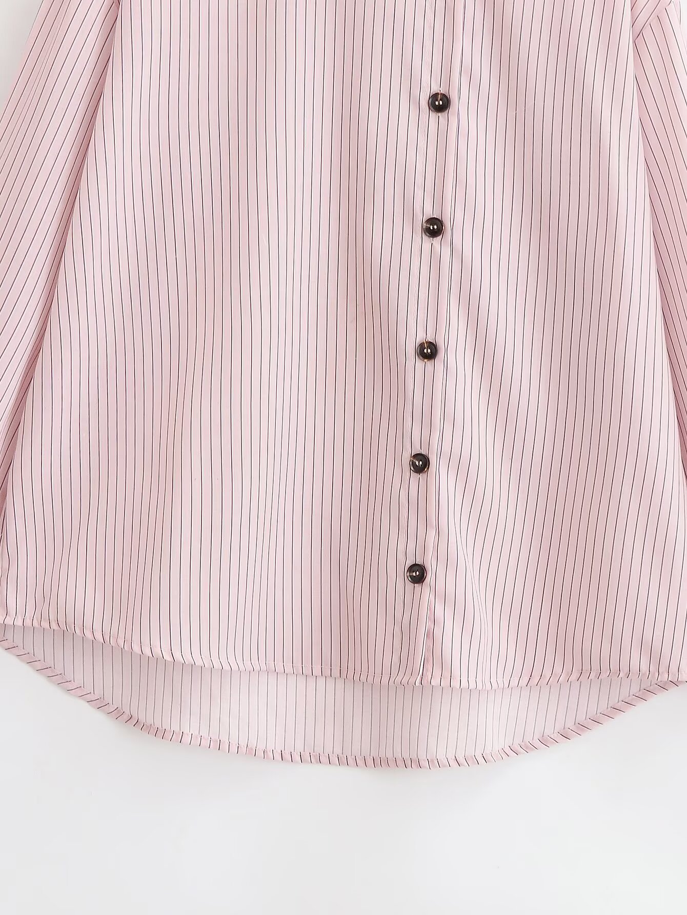 Chemise pour femme 2026 – Nouvelle collection été style européen et américain – Haut asymétrique à manches longues rayé pour femme