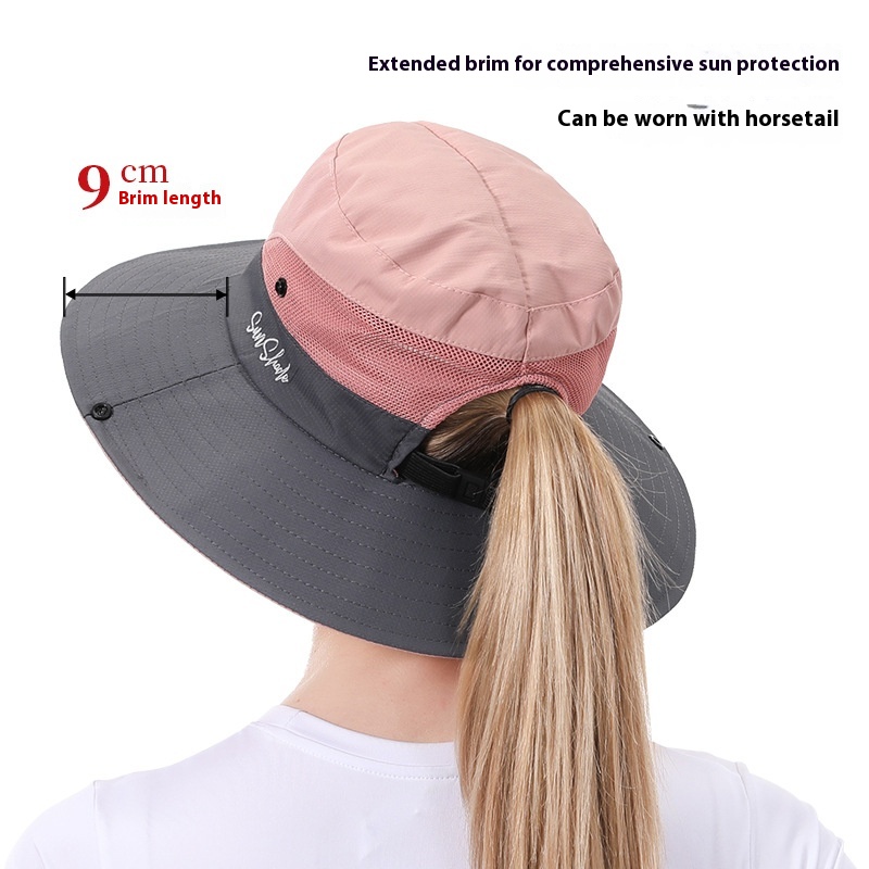Chapeau de soleil à large bord avec protection UV50, respirant, réglable, avec rabat pour le cou, pour la pêche en plein air, la plage, les voyages, casquette de soleil décontractée pour hommes et femmes