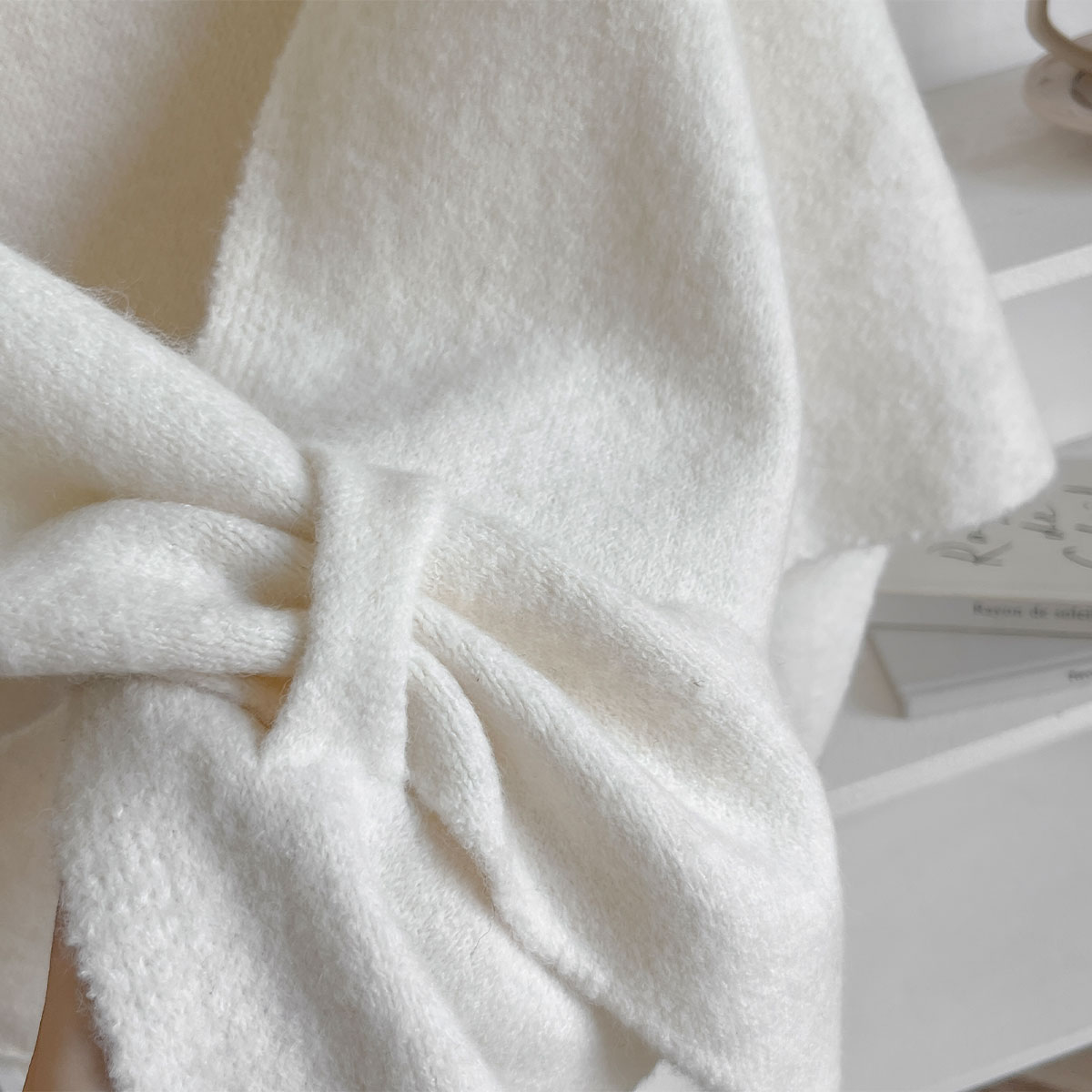 Châle triangulaire en laine mélangée pour femme, Version coréenne, épais avec une épaule chaude tricotée, nouvelle collection automne et hiver