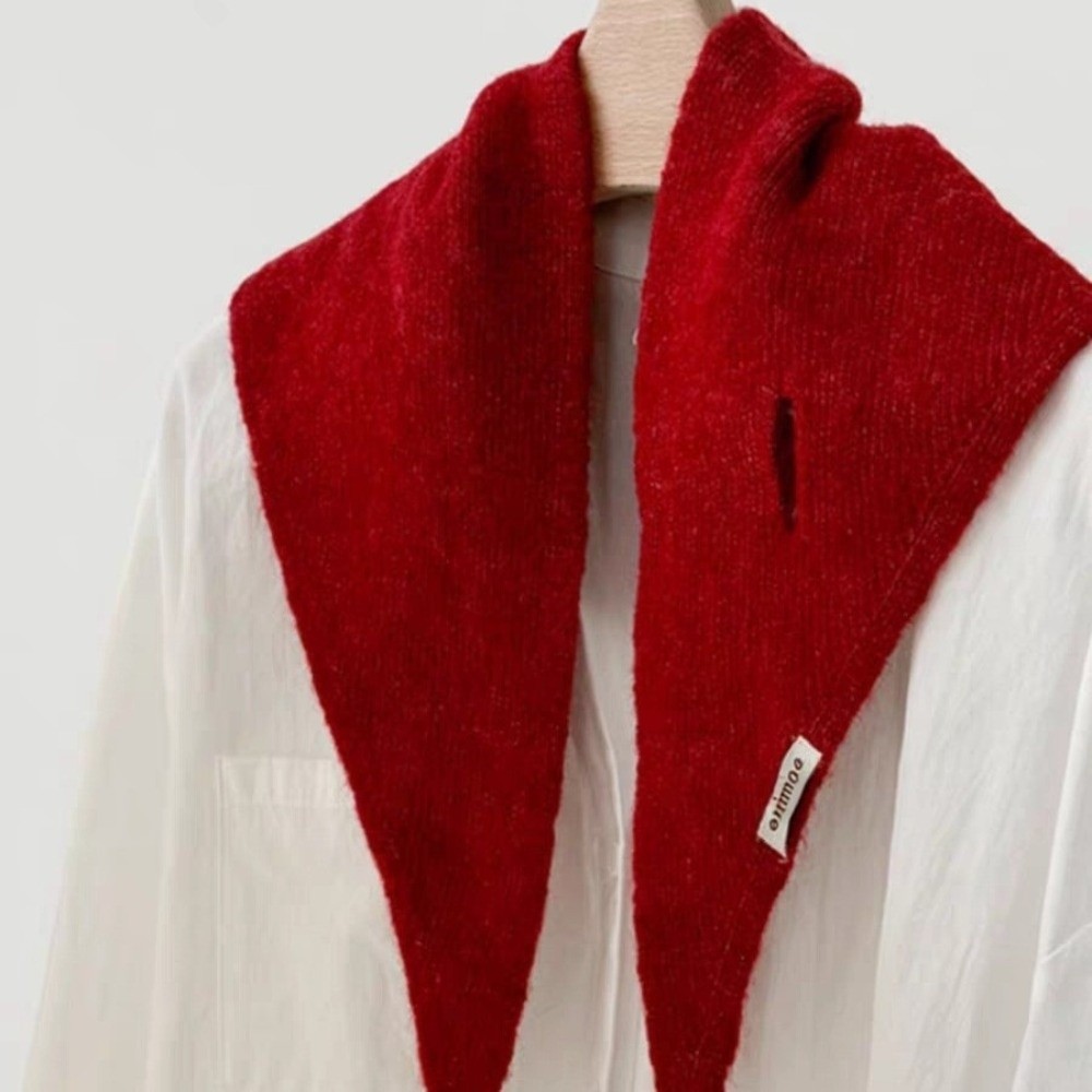 Nouveau coupe-vent cou plus chaud résistant au froid triangulaire tricoté écharpe tricoté chaud foulard cadeau