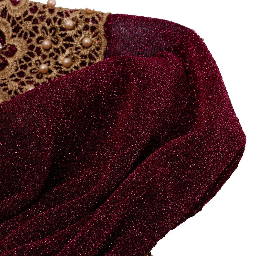 Turban élégant brodé pour femme, bonnet en dentelle à motif floral, foulard musulman, bonnets et bandeaux pour femme