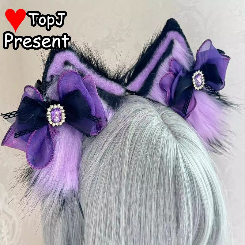 Halloween Punk gothique Lolita loup oreille cerceau de cheveux Vampire diable corne bête oreille chapeaux sous-culture cheveux accessoires Cosplay accessoires