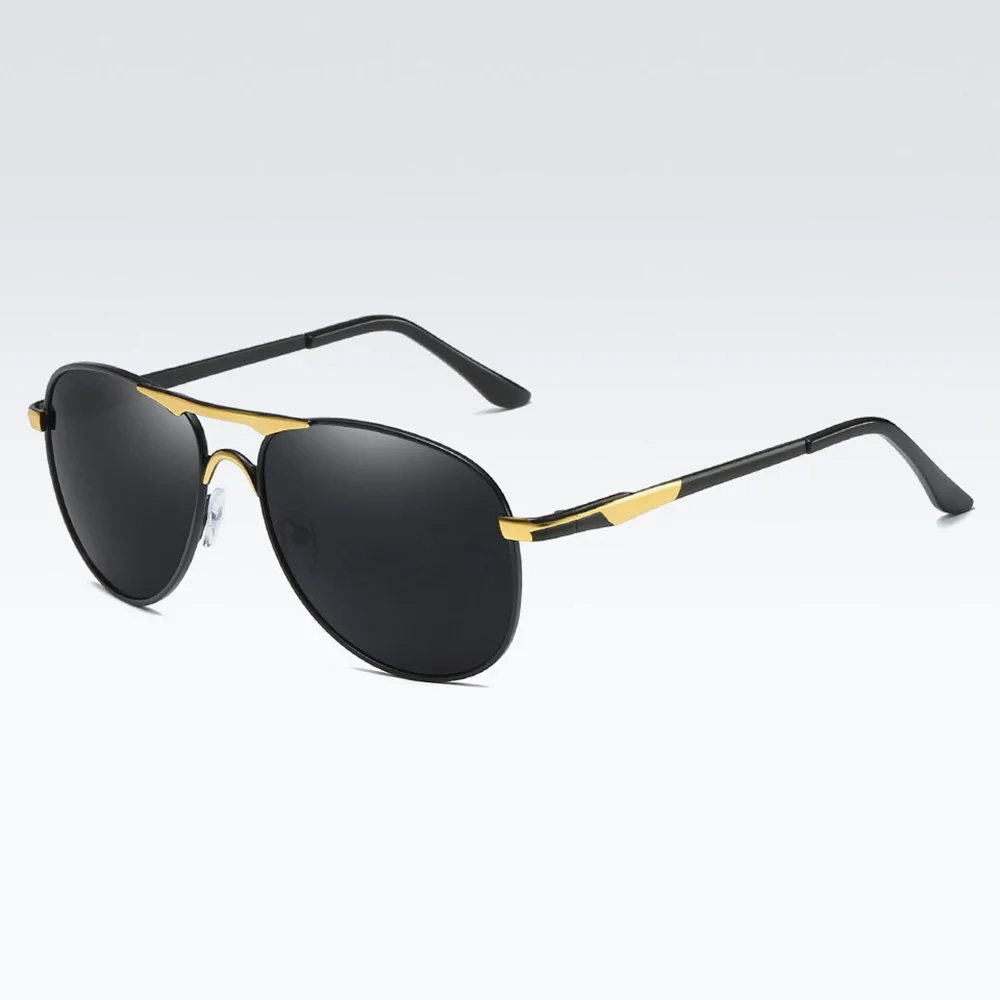 Lunettes de soleil polarisées de luxe pour hommes et femmes, lunettes de soleil rétro pour la conduite et la pêche, créateur de marque, lunettes de soleil en métal pour hommes, UV400
