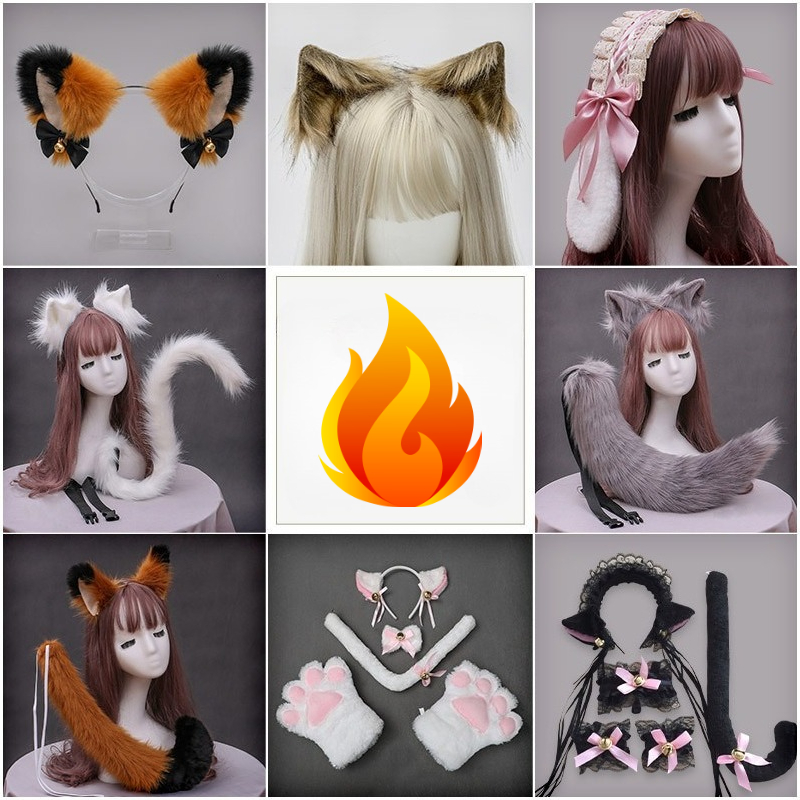 Bandeaux oreilles de lapin d'halloween, bandeau souple en peluche pour femmes, Costume de Cosplay, fête