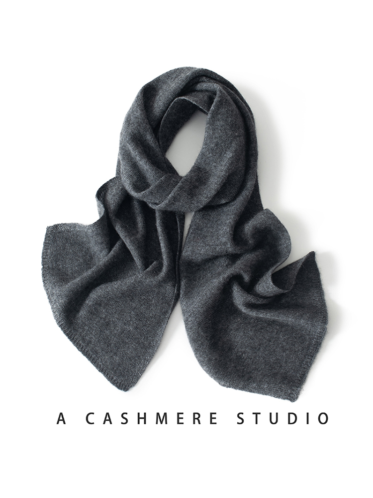Écharpe tricotée en cachemire pour hommes et femmes, écharpes unisexes, haut de document solide, garde au chaud, hiver, nouvelle mode, extérieur, 2024