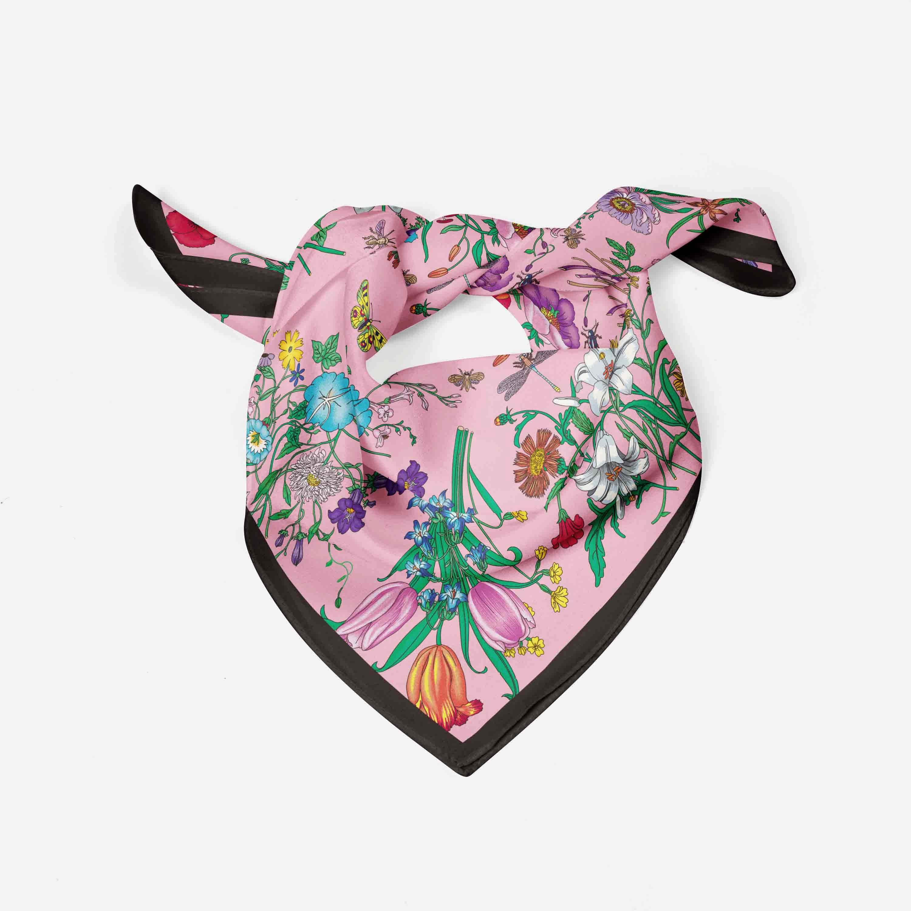 Écharpe carrée de 90x90 cm en laine pour femme, motif tendance 2026, châle chaud d'hiver, foulard de créateur, bandeau, hijab