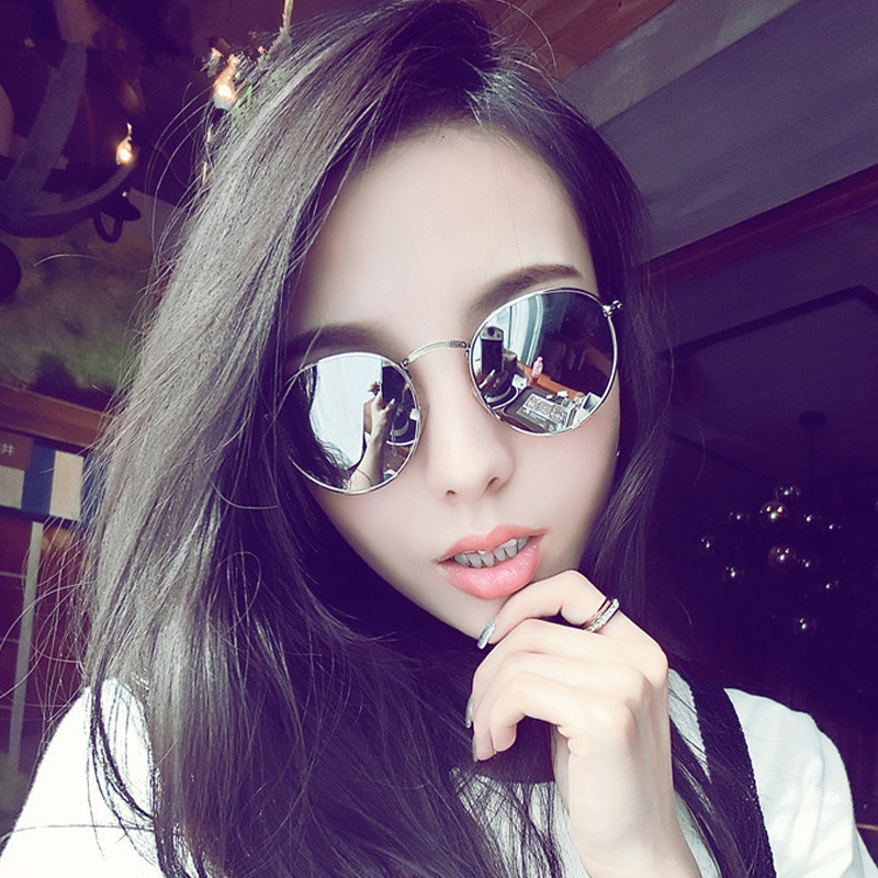 Lunettes De soleil rondes pour femmes, classiques et rétro, en métal, De luxe, De marque, De styliste, 2019