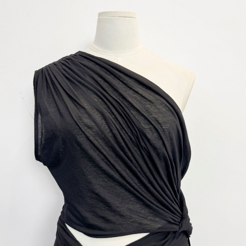 Robe moulante sexy asymétrique sans manches torsadée style gothique pour femme - Collection High Street