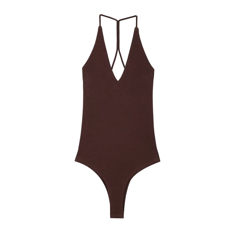 MUJER blanc noir body pour femmes Sexy dos nu body femmes licou Bustier combinaisons pour femmes été plage Corset femmes haut