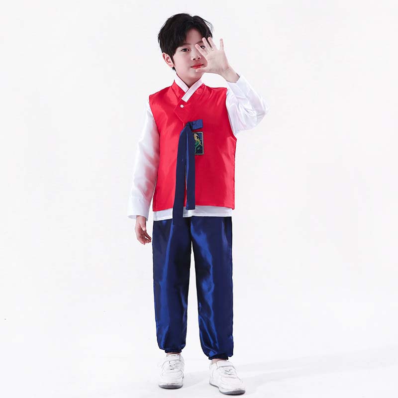 Vêtements traditionnels coréens Hanbok Costumes adultes unisexe filles garçons Festival culturel fête Hanbok robe pour enfants Costume de film