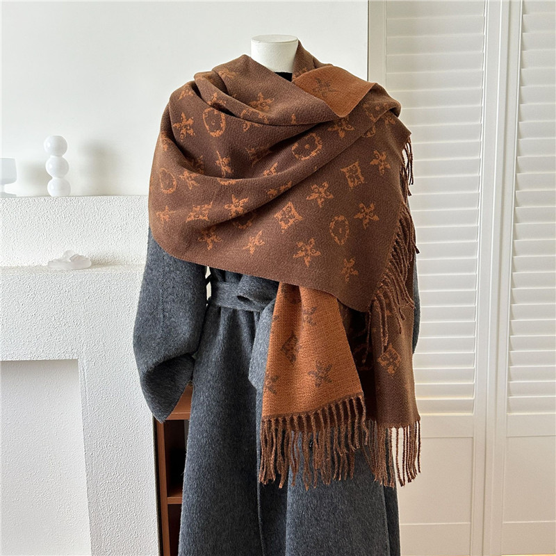 65*180 cm Imitation cachemire écharpe châle hiver chaud foulard châles imprimé motif foulards pour les femmes garder la chaleur cou enveloppes