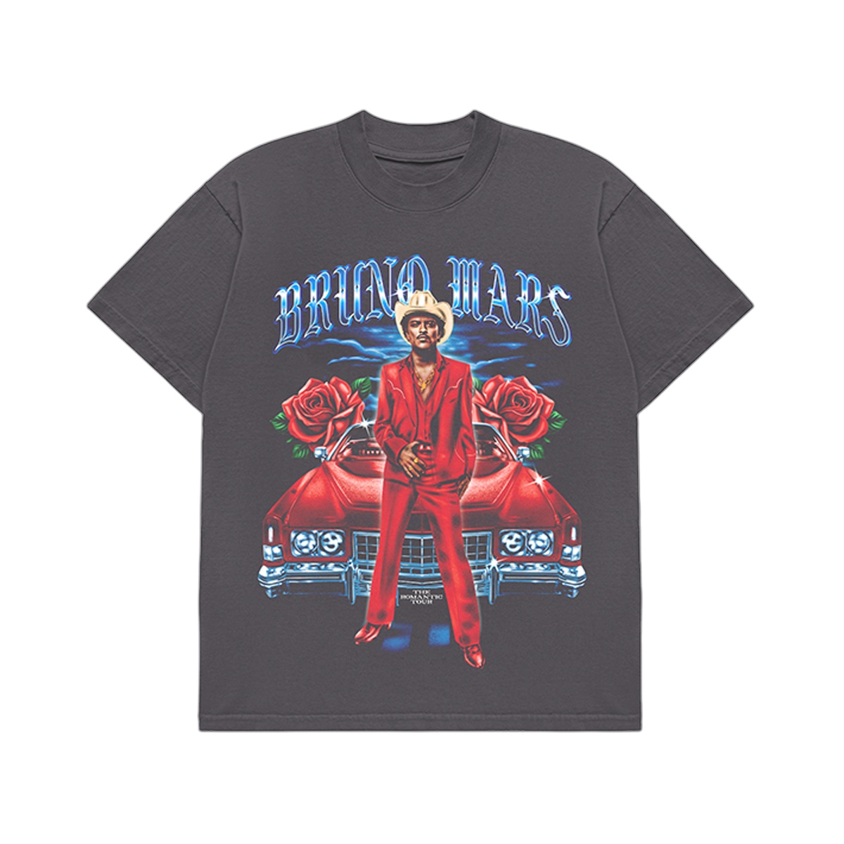 T-shirt Bruno Mars The Romantic Tour pour hommes et femmes, vêtements d'été en coton, surdimensionné, à la mode, col rond, à manches courtes, 2026